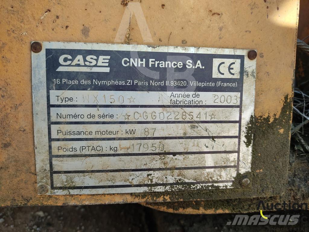 CASE WX 150 Ekskavatori uz riteņiem