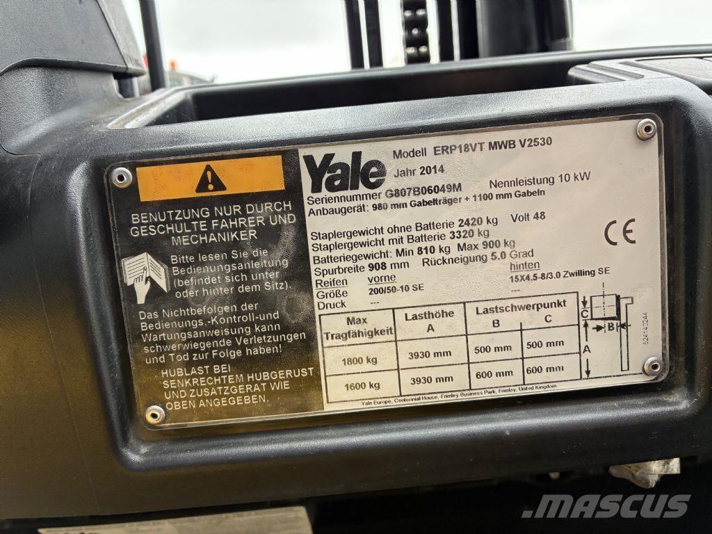 Yale ERP 18VT Elektriskie iekrāvēji