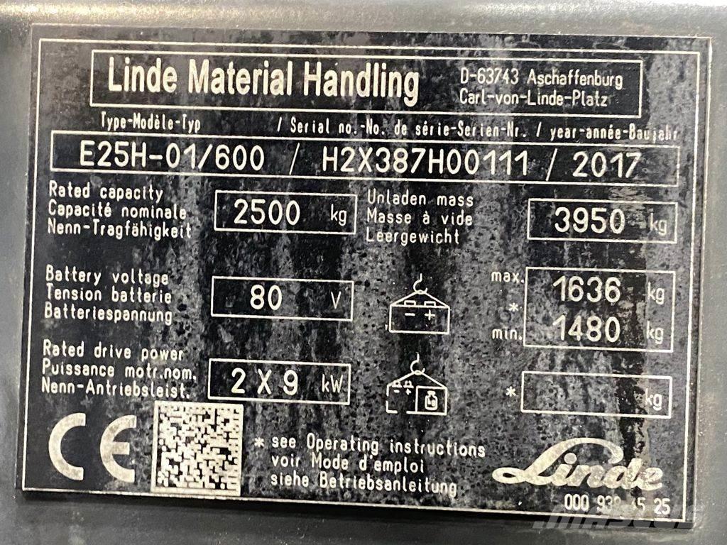 Linde E25H-01/600 Elektriskie iekrāvēji
