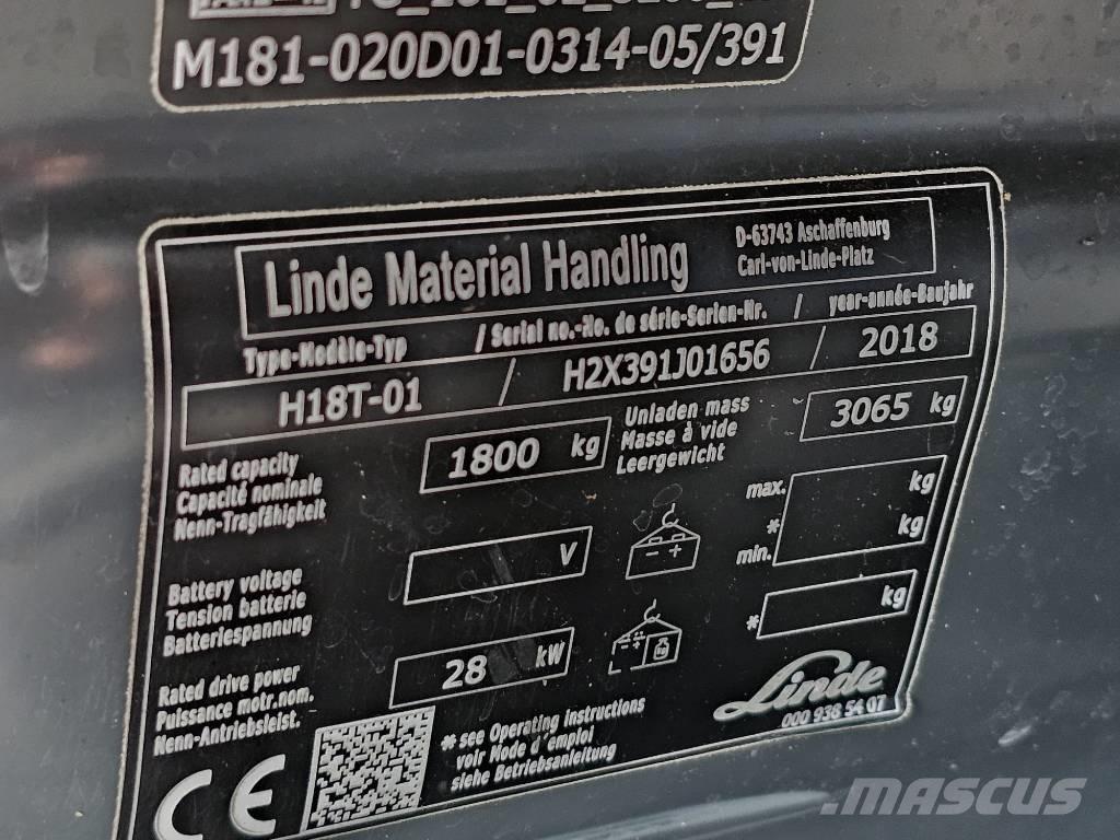 Linde H18T-01 LPG tehnika