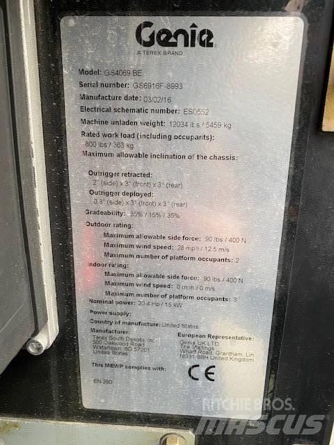 Genie GS-4069 BE Šķerveida pacēlāji
