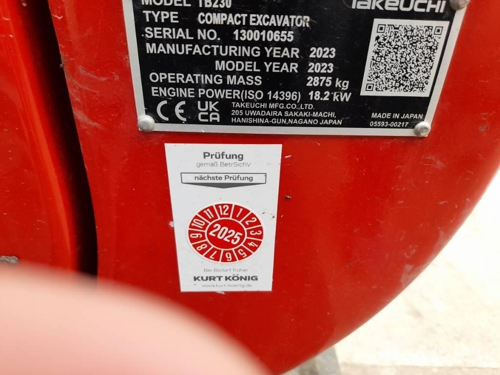 Takeuchi TB 230 Mini ekskavatori < 7 t