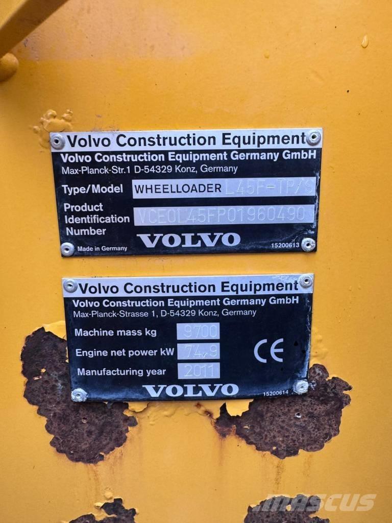 Volvo L45F-TP/S Iekrāvēji uz riteņiem