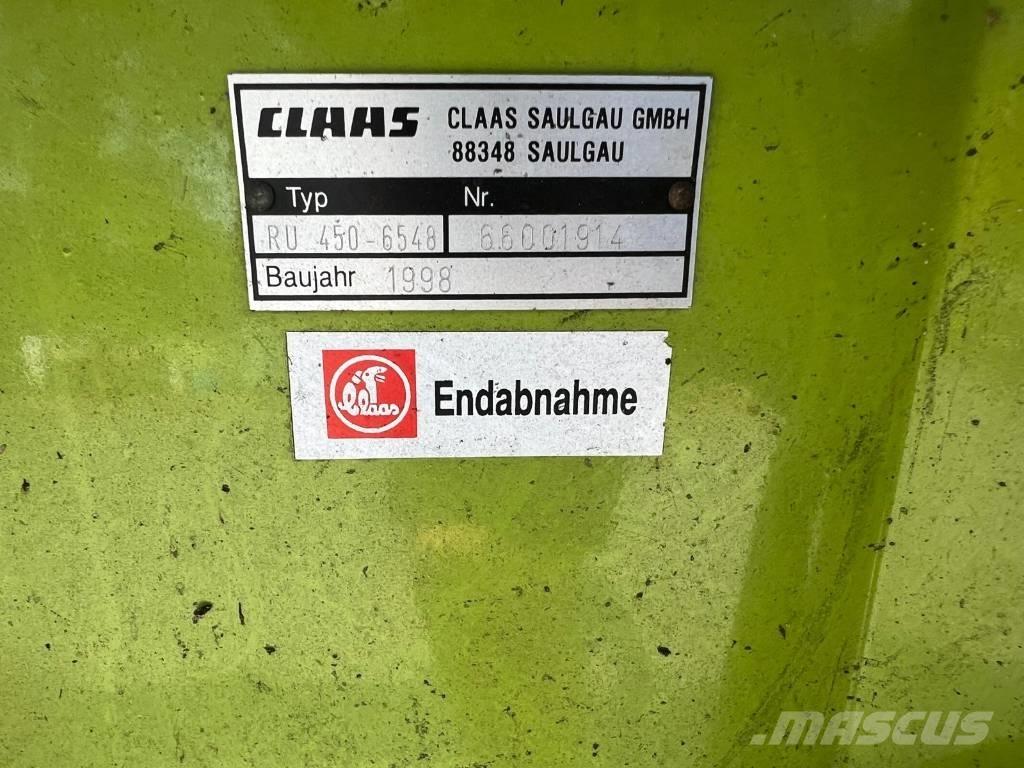 CLAAS RU 450 Xtra Lopbarības novācēji
