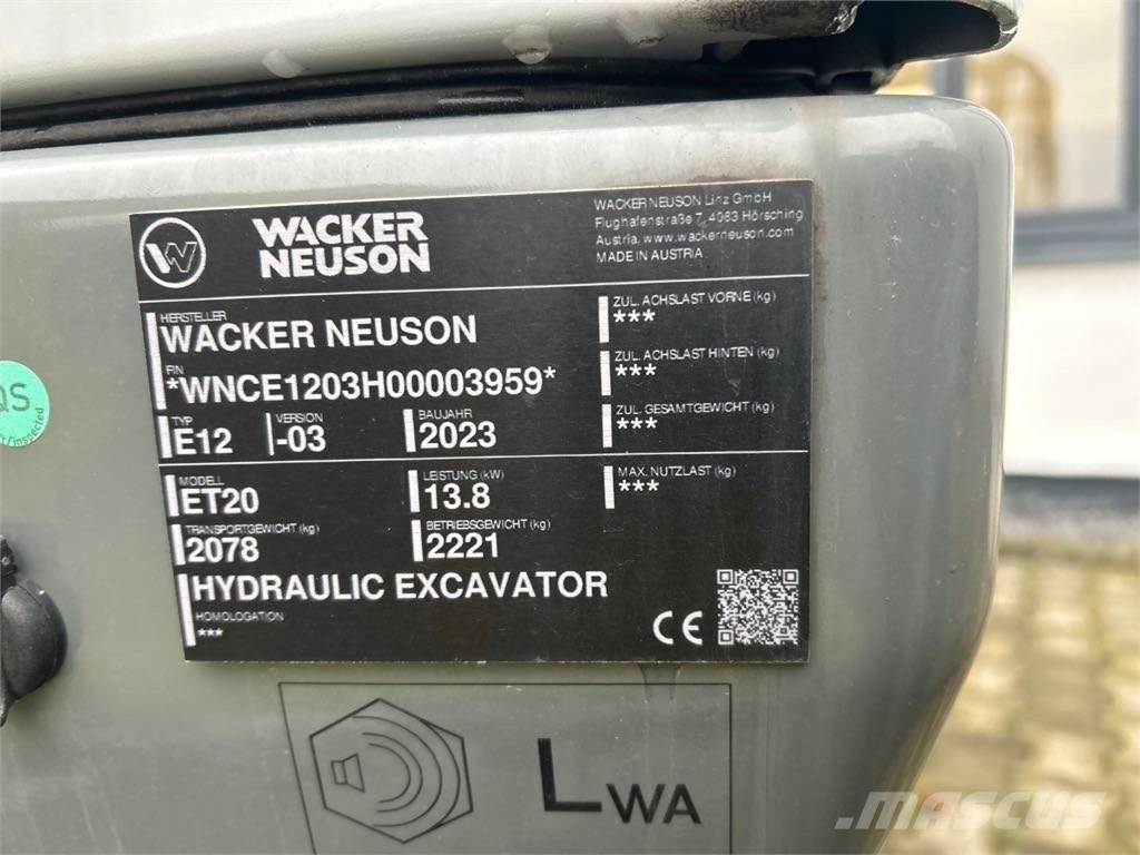Wacker Neuson ET20 Kāpurķēžu ekskavatori