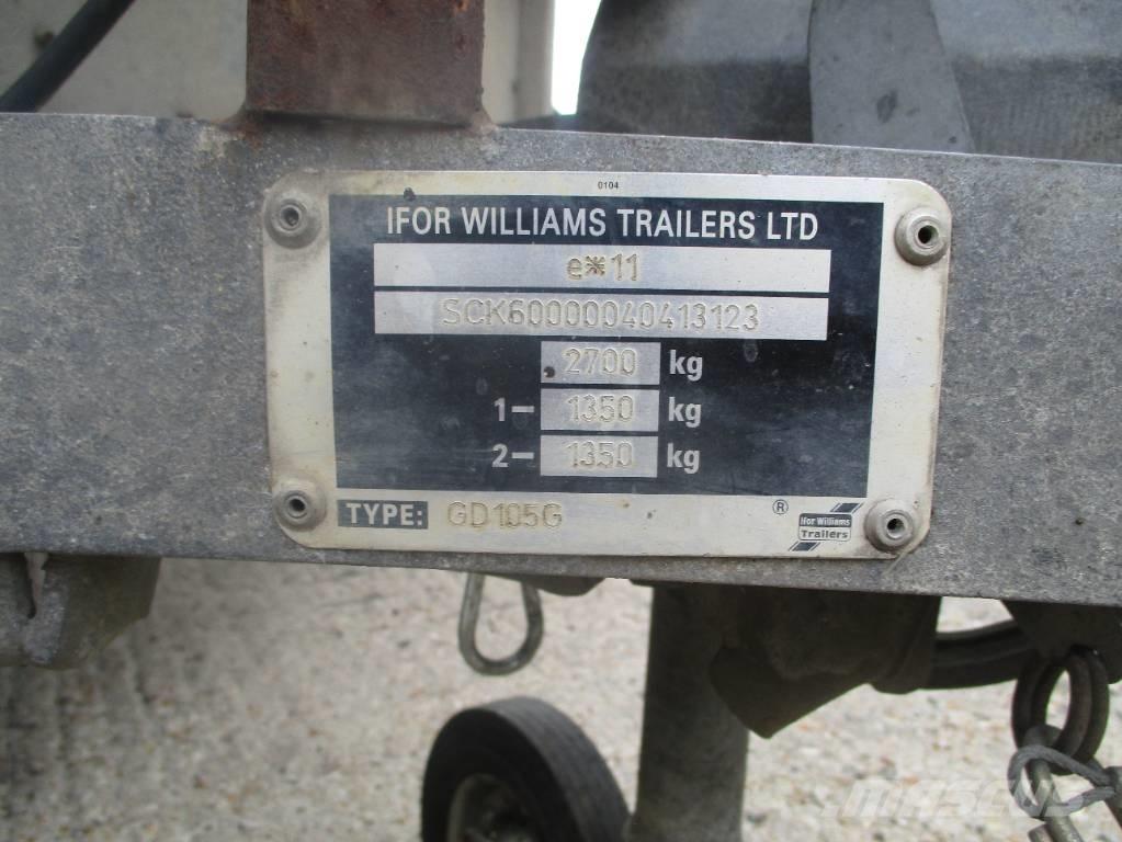 Ifor Williams GD105G Platformas/izkraušana no sāniem