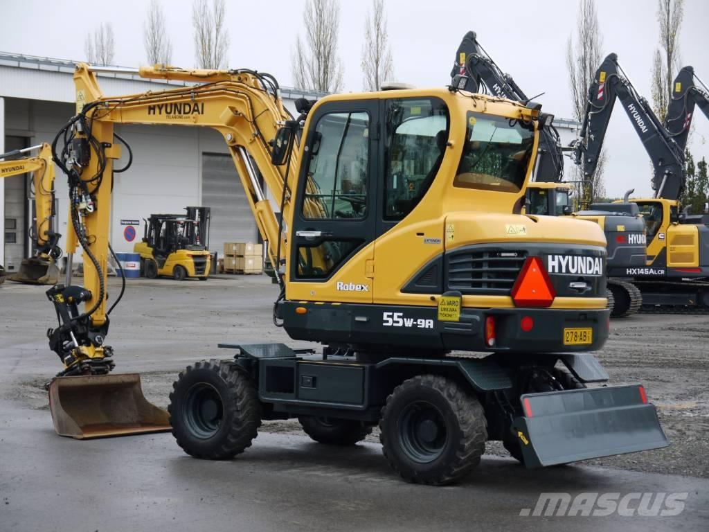 Hyundai R 55W-9A Ekskavatori uz riteņiem