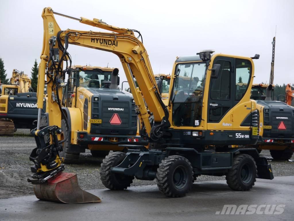 Hyundai R 55W-9A Ekskavatori uz riteņiem