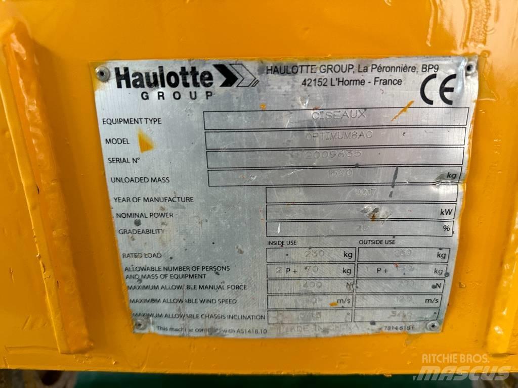 Haulotte OPTIMUM 8 Šķerveida pacēlāji