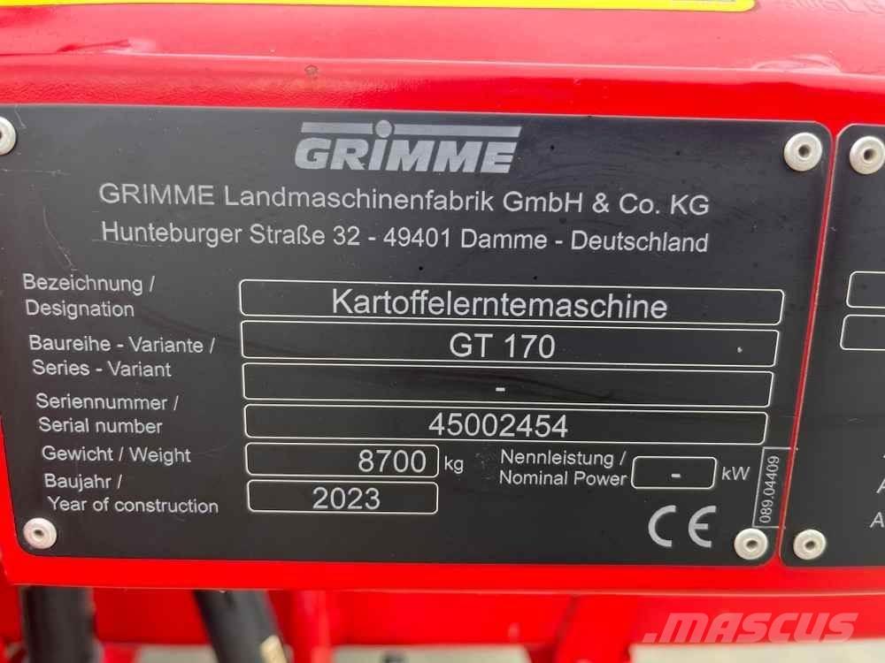 Grimme GT 170 Kartupeļu novākšanas kombaini