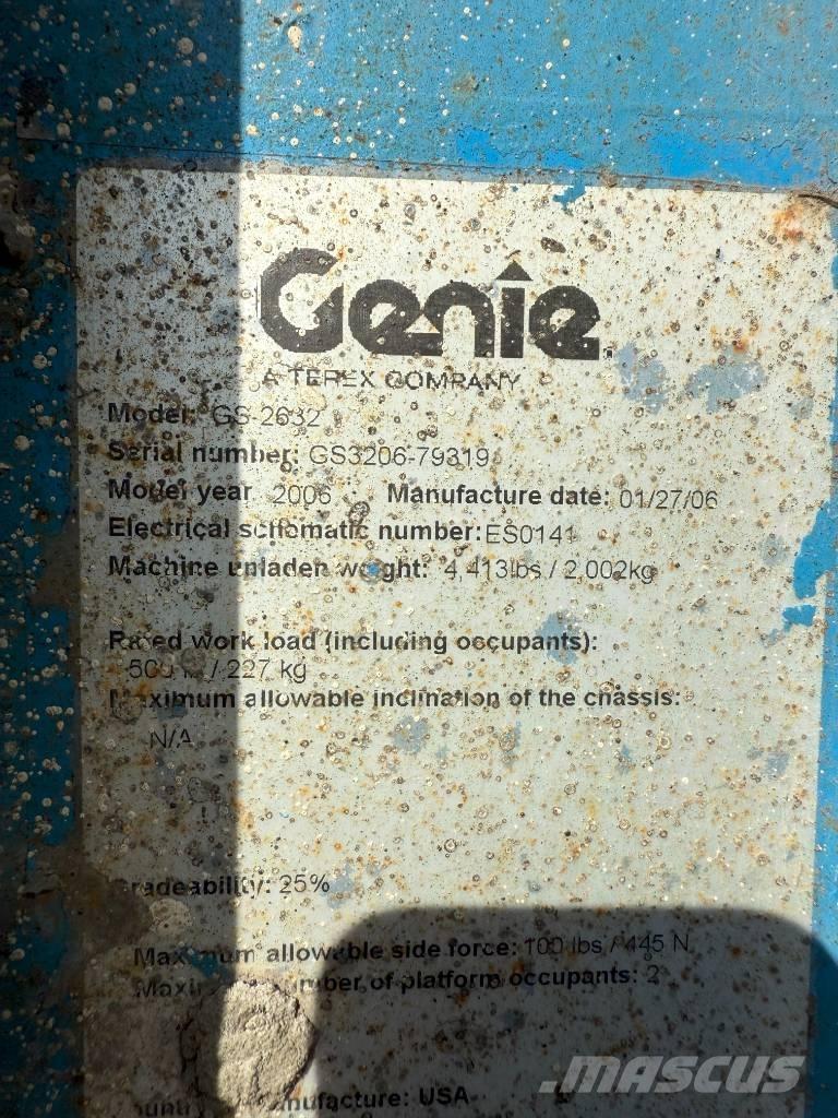 Genie GS 2632 Šķerveida pacēlāji