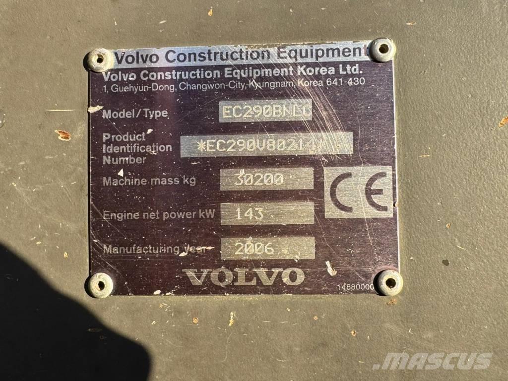Volvo EC 290 B N LC Kāpurķēžu ekskavatori