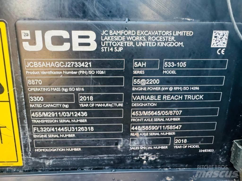 JCB 533-105 Teleskopiskie manipulatori