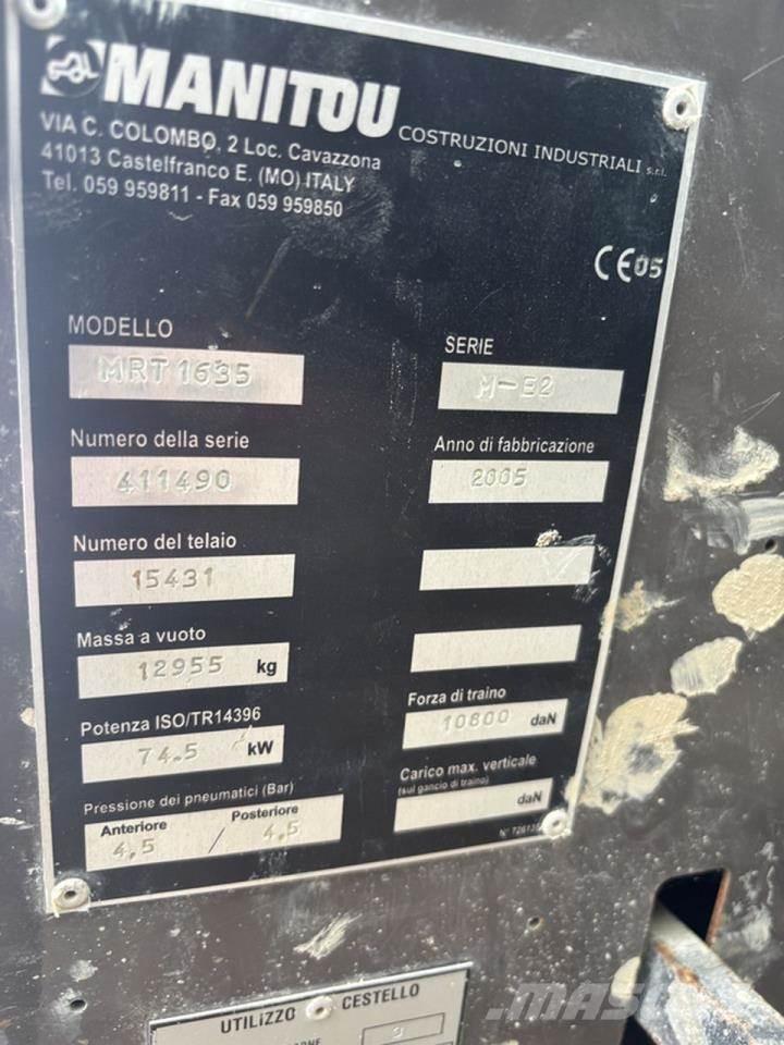 Manitou MRT1635 Teleskopiskie manipulatori