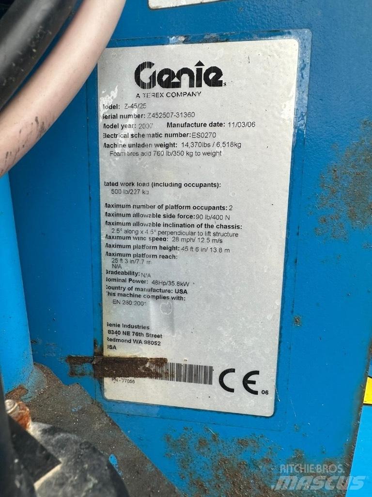 Genie Z 45/22 Strēles pacēlāji