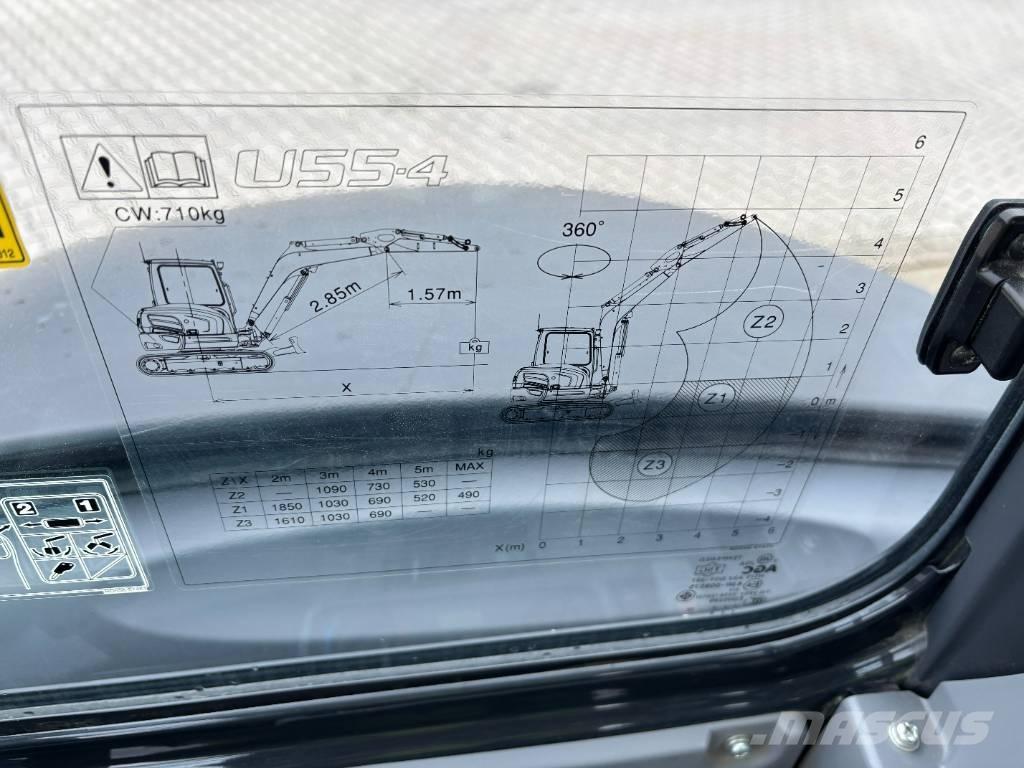  **SOLD** Kubota U 55-4 Mini ekskavatori < 7 t