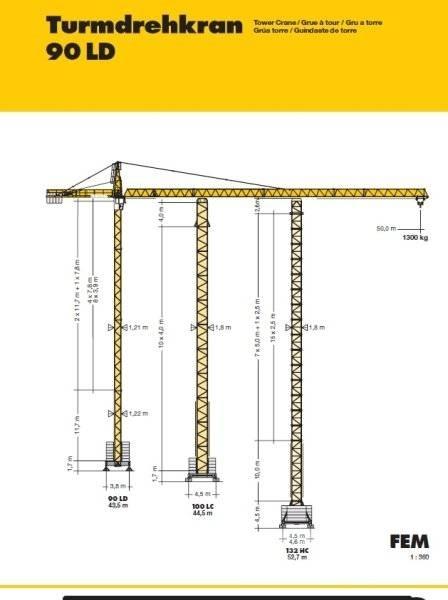 Liebherr 90 LD Torņa krāni