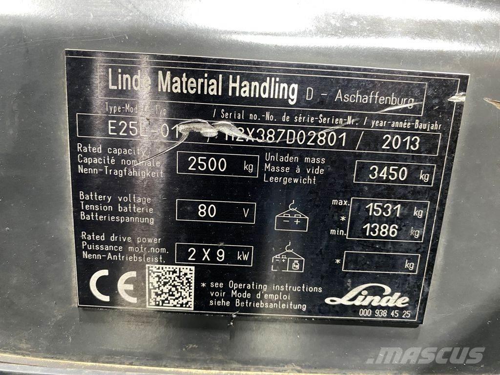 Linde E25L Elektriskie iekrāvēji