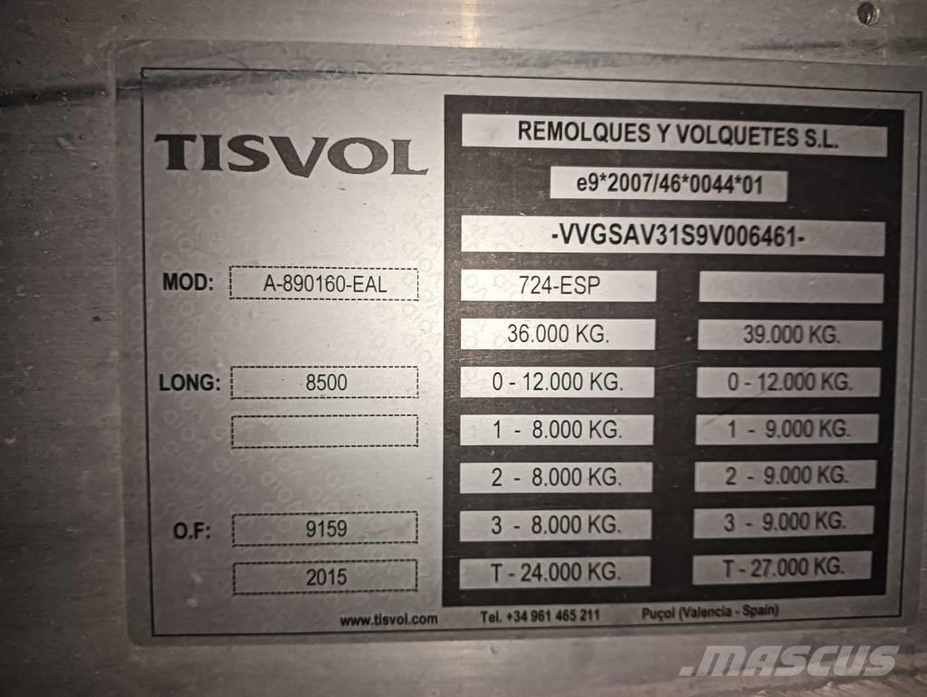  Tisvol A-890160-EAL Piekabes pašizgāzēji