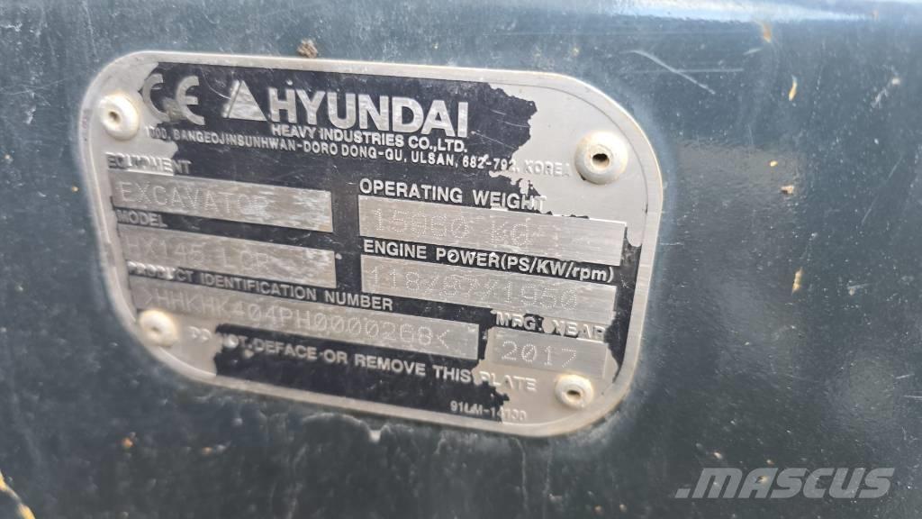 Hyundai HX 145 LCR Kāpurķēžu ekskavatori