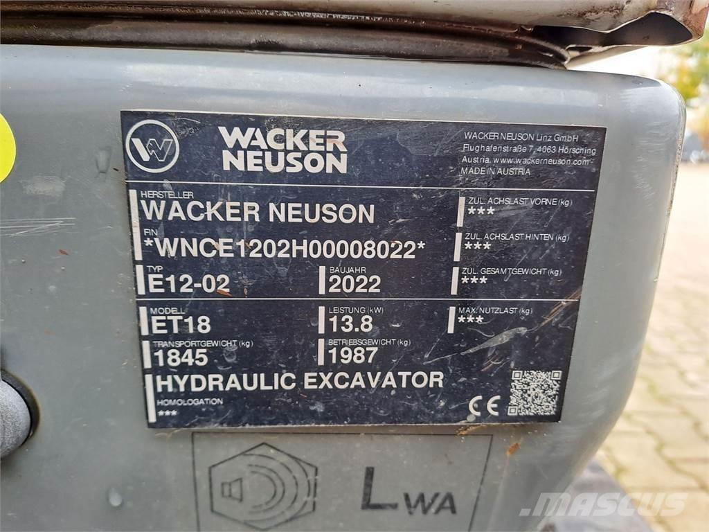 Wacker Neuson ET18 Kāpurķēžu ekskavatori