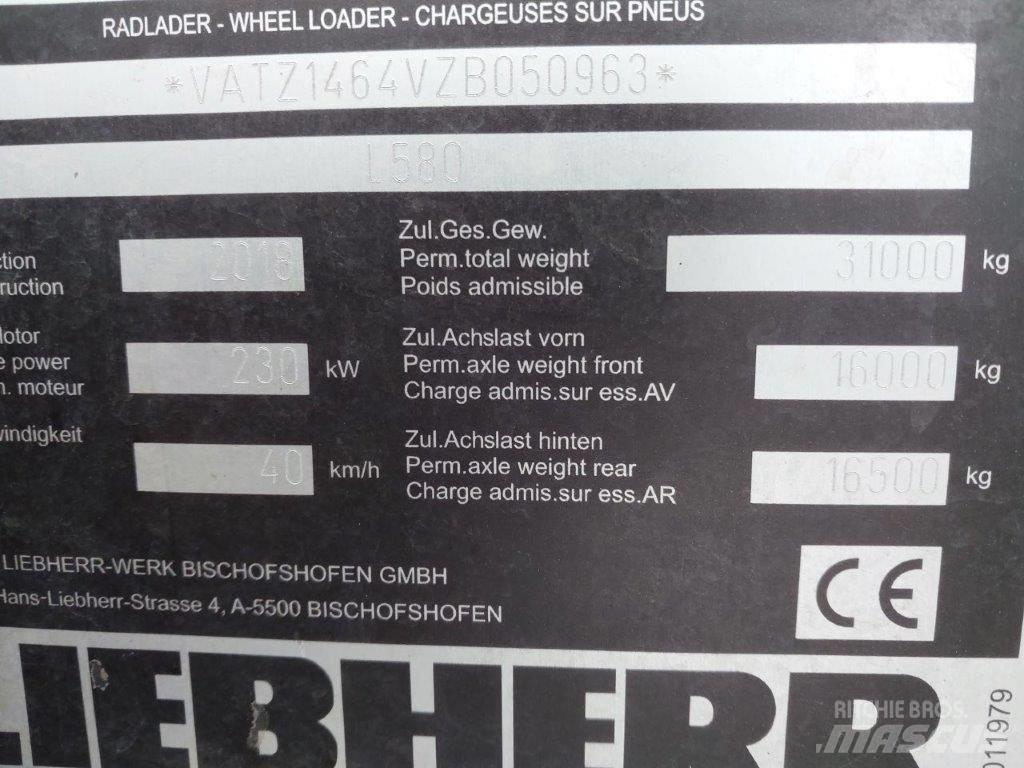 Liebherr L 580 Iekrāvēji uz riteņiem