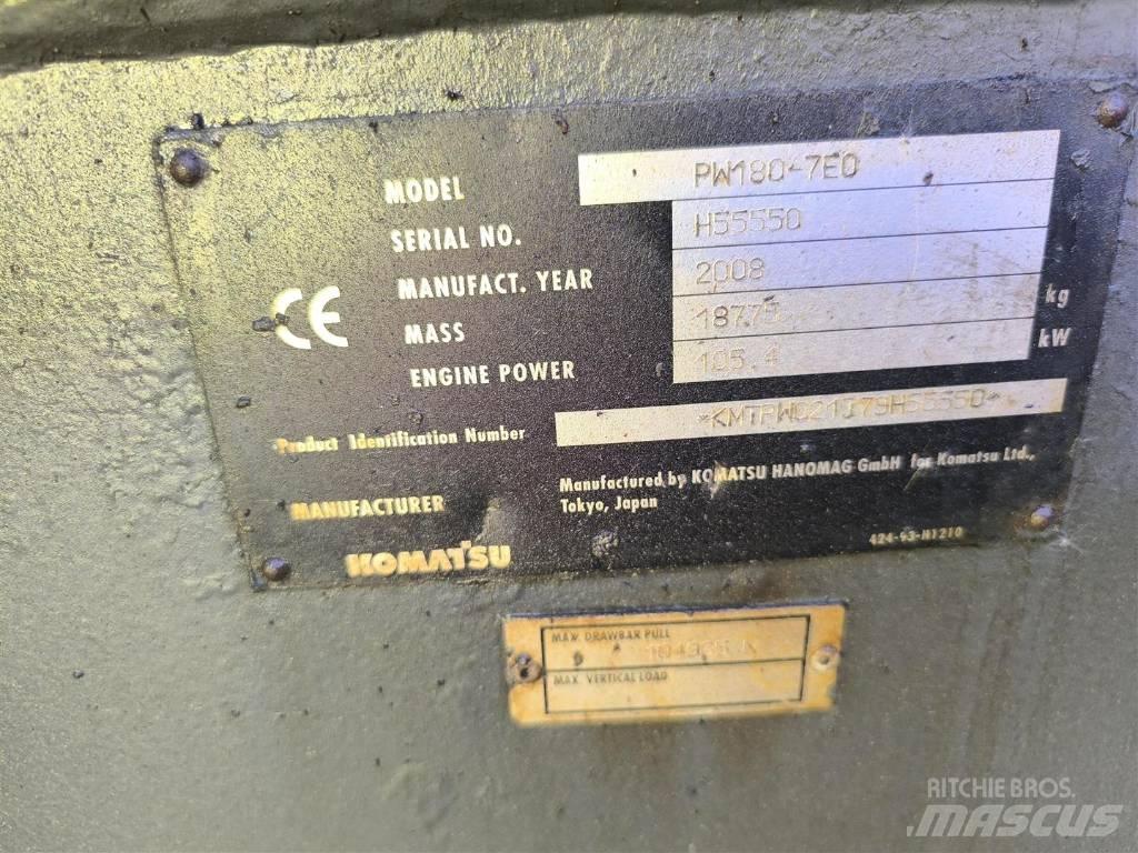 Komatsu PW 180-7 Ekskavatori uz riteņiem