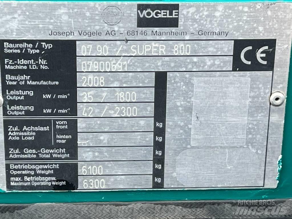 Vögele Super 800 Asfalta klājēji