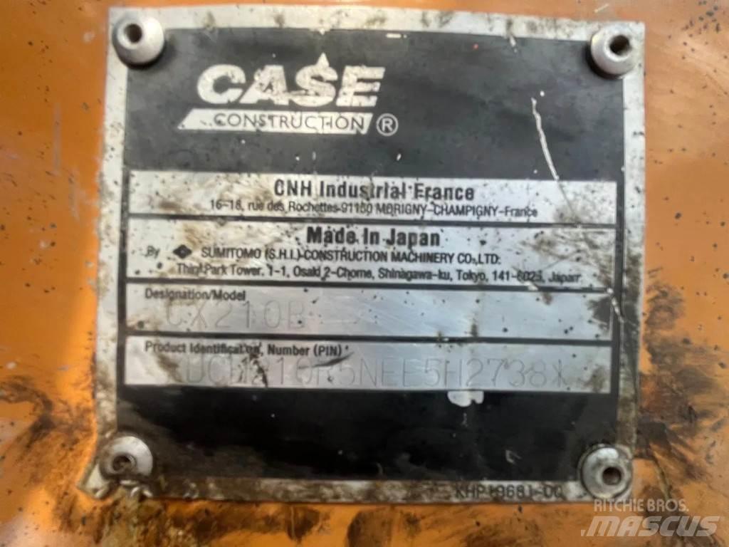 CASE CX210B Kāpurķēžu ekskavatori