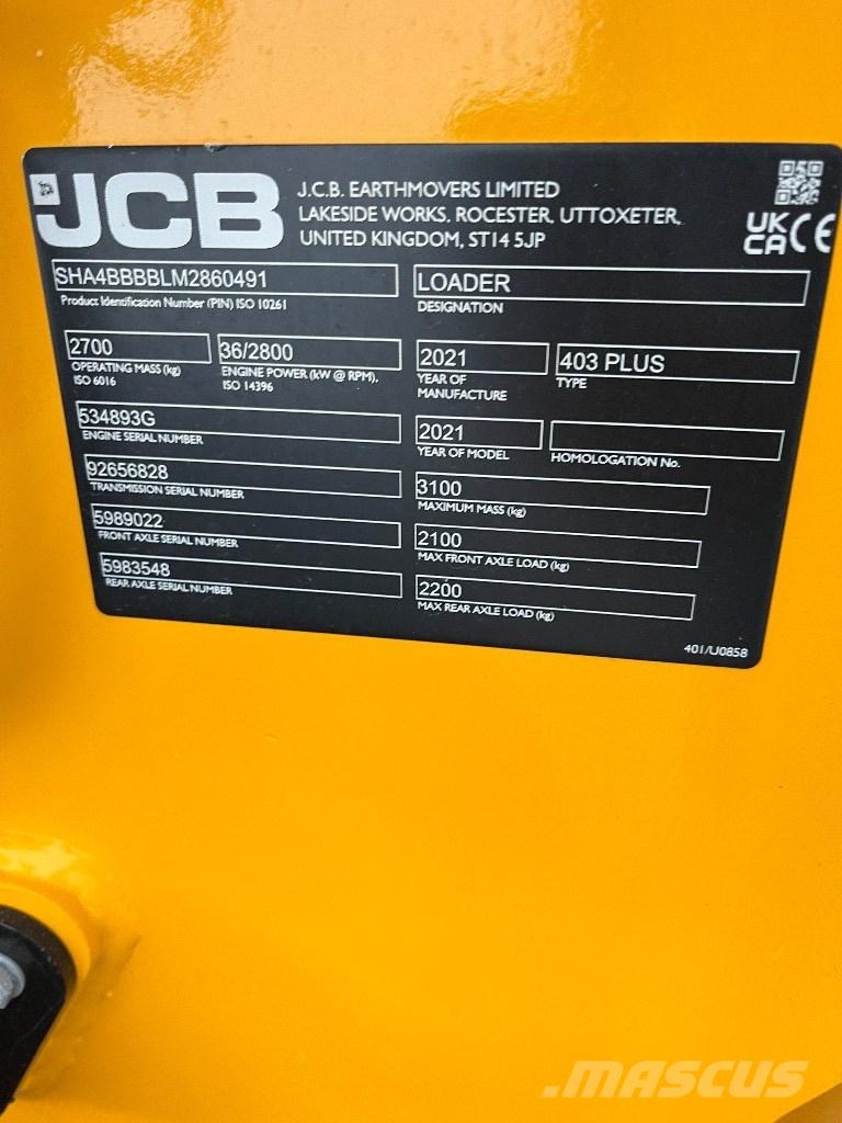 JCB 403 Iekrāvēji uz riteņiem