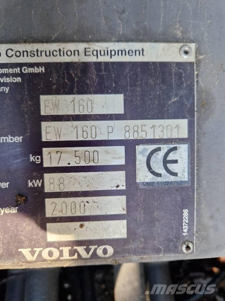 Volvo EW 160 Ekskavatori uz riteņiem
