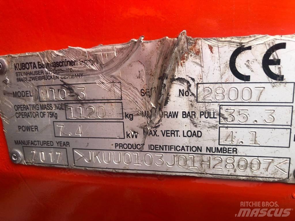 Kubota U 10-3 Mini ekskavatori < 7 t