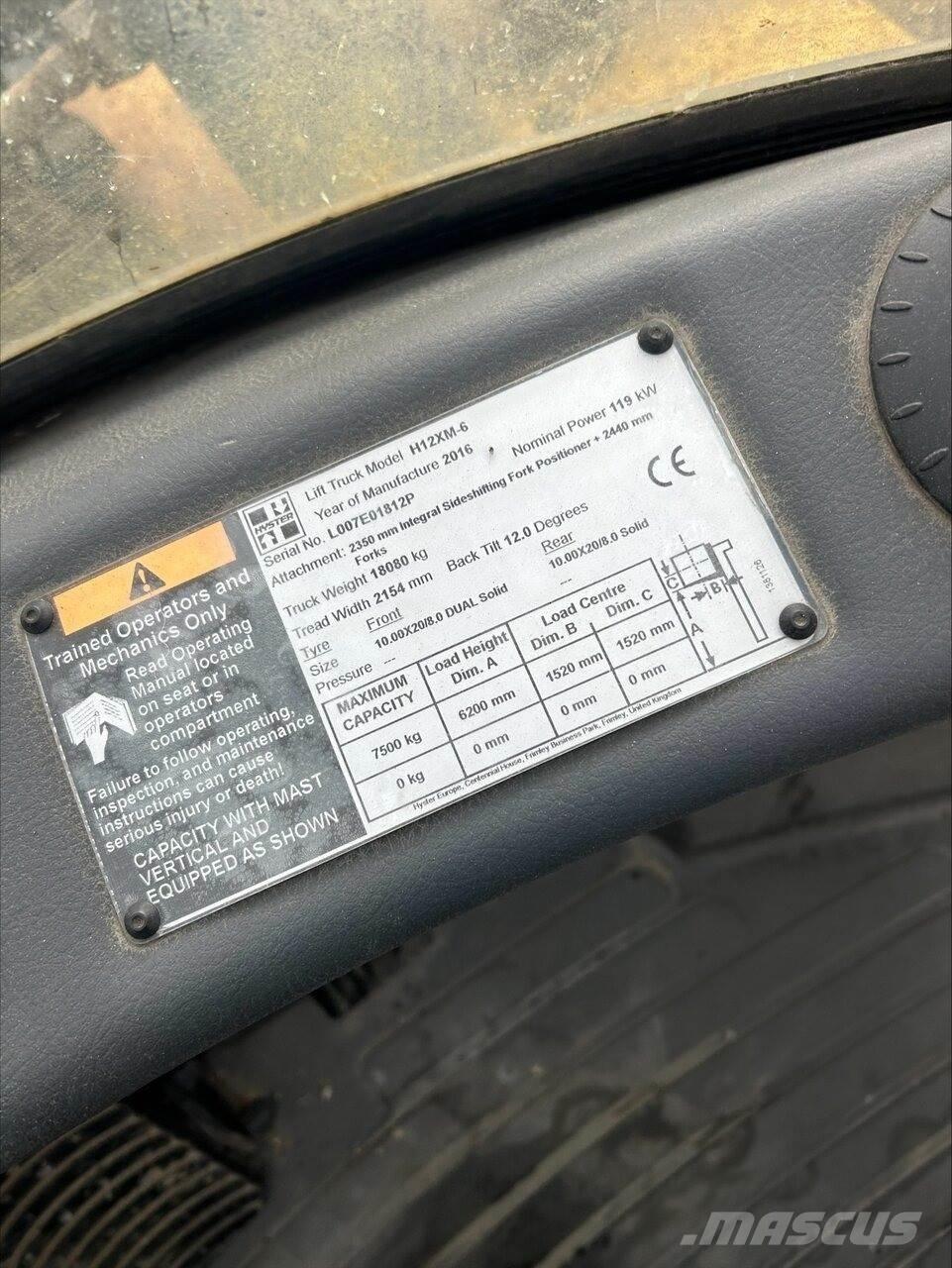 Hyster H12.00XM6 Tehnika ar dīzeļa dzinēju