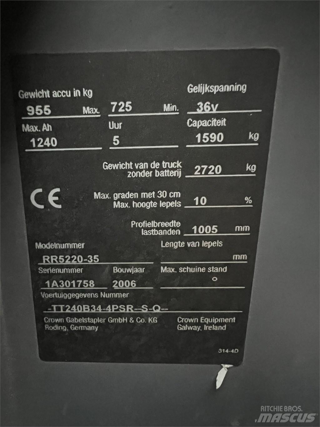 Crown RR 5220-35 Elektriskie iekrāvēji