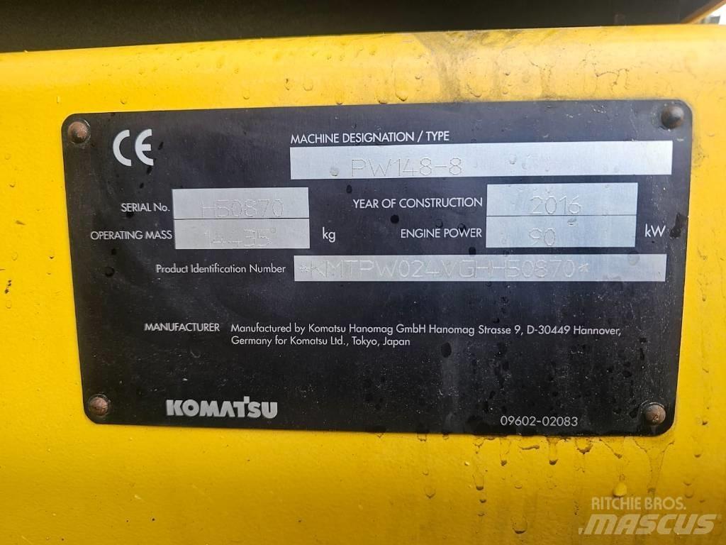 Komatsu PW148-8 Ekskavatori uz riteņiem