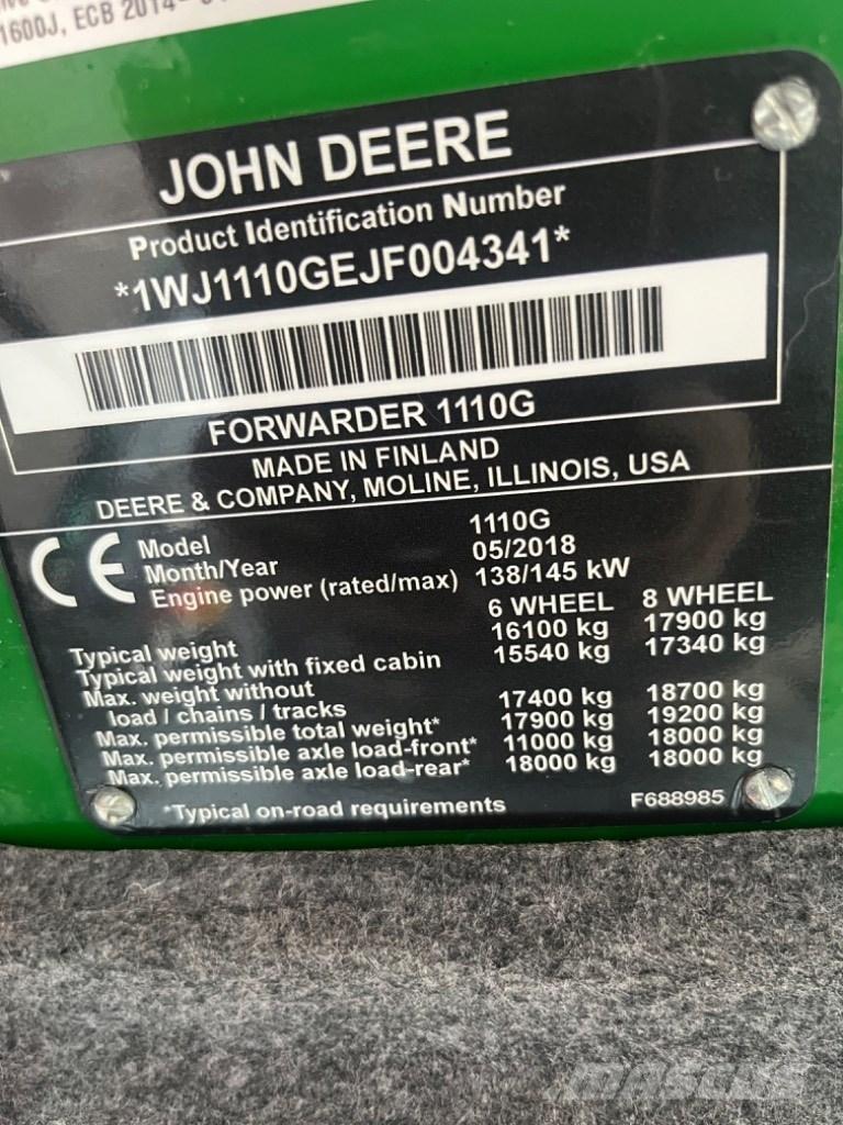 John Deere 1110G Forvarderi