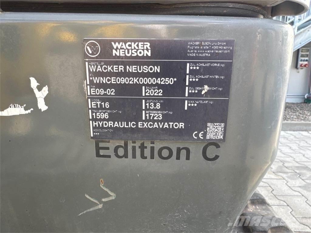 Wacker Neuson ET16 Kāpurķēžu ekskavatori