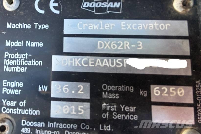 Doosan DX 62 R-3 Mini ekskavatori < 7 t