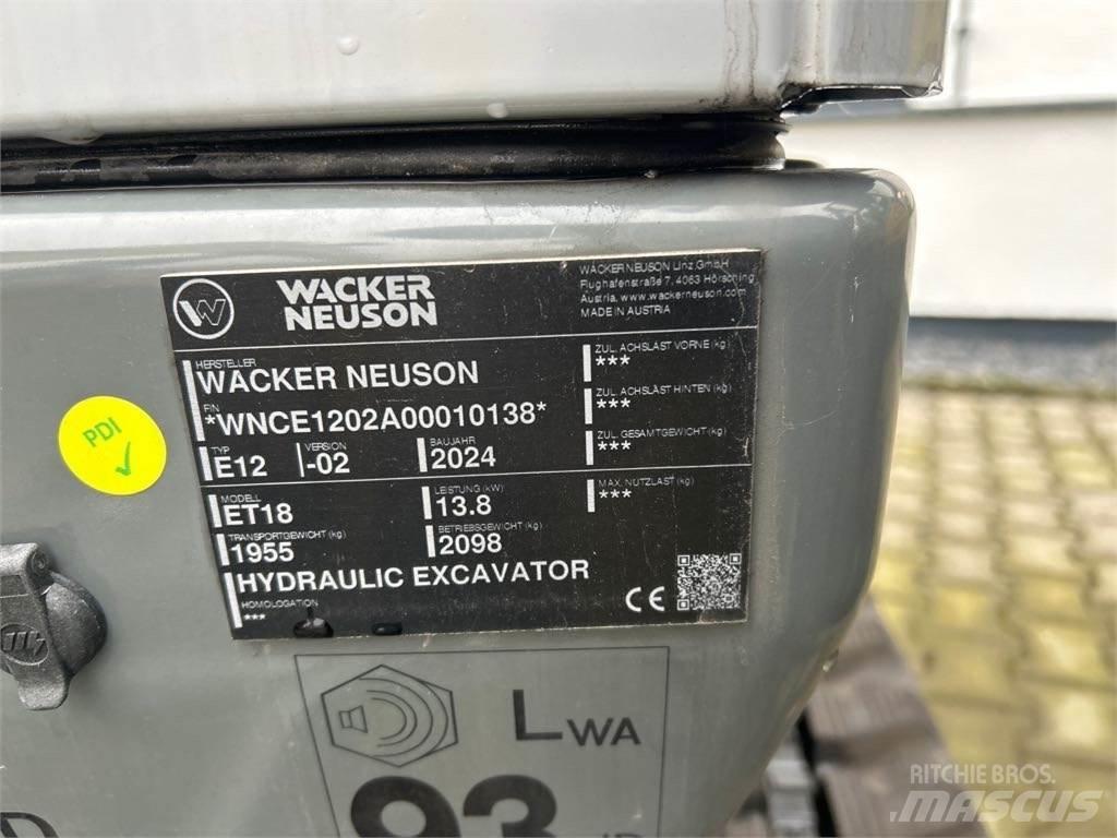 Wacker Neuson ET18 Kāpurķēžu ekskavatori