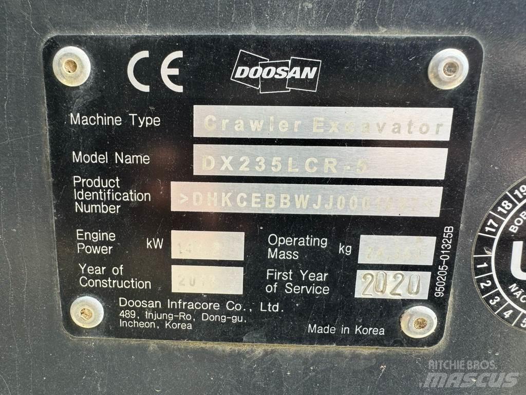 Doosan DX235LCR-5 Kāpurķēžu ekskavatori