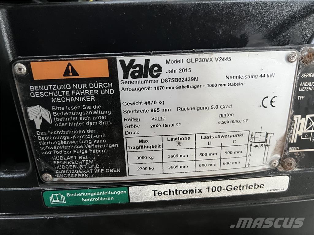 Yale GLP30VXV2445 LPG tehnika