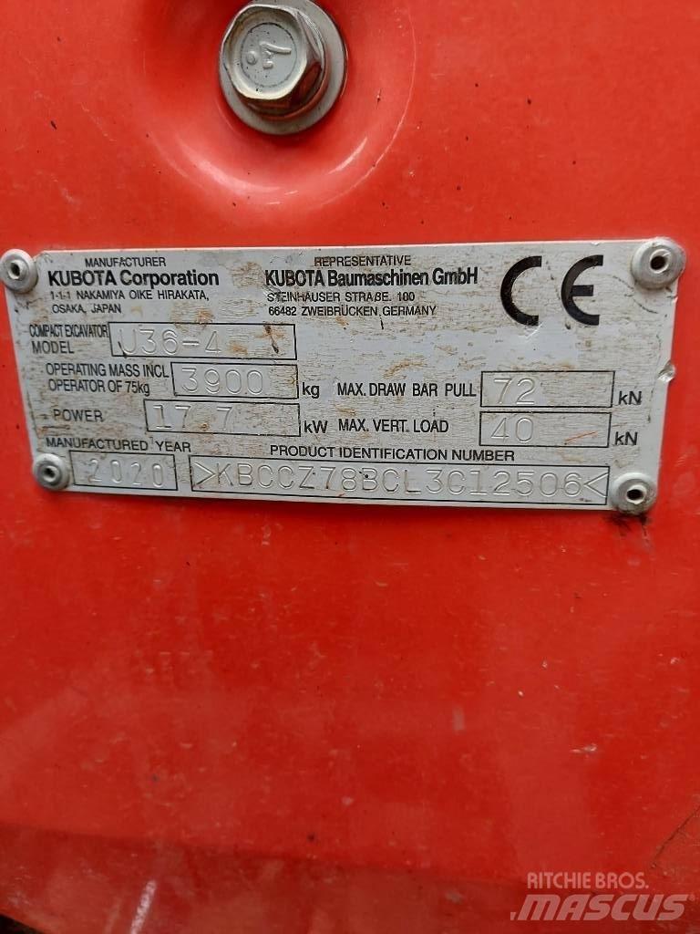 Kubota U 36-4 Mini ekskavatori < 7 t