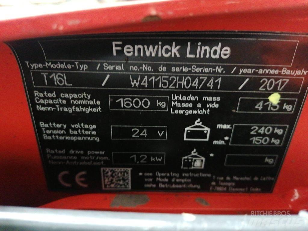 Linde T16L Zemie palešu pacēlāji