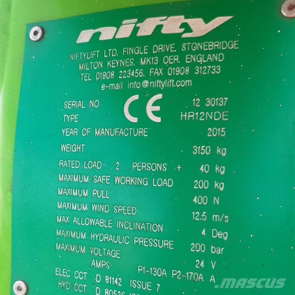 Niftylift HR 12 Strēles pacēlāji