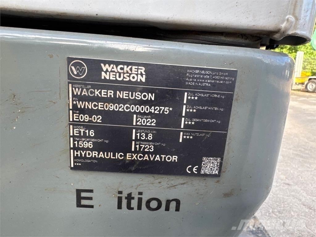Wacker Neuson ET16 Kāpurķēžu ekskavatori