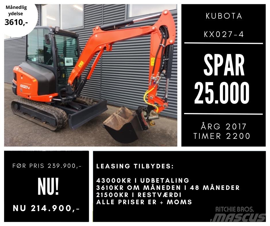 Kubota kx027-4 Mini ekskavatori < 7 t