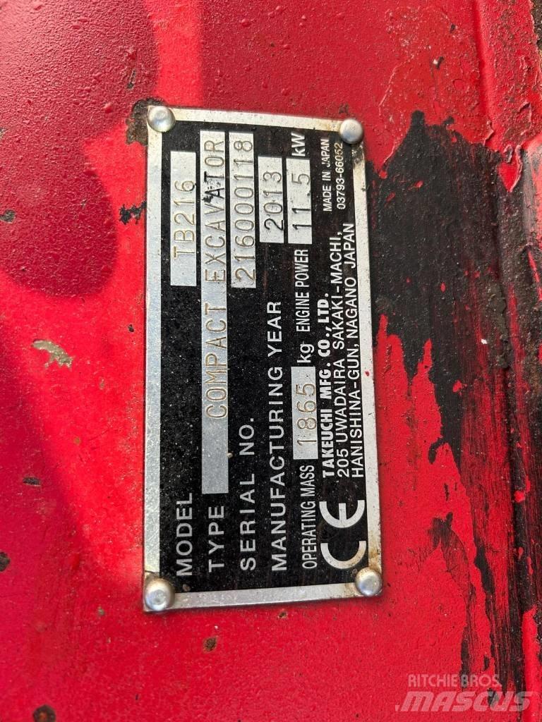 Takeuchi TB216 Mini ekskavatori < 7 t