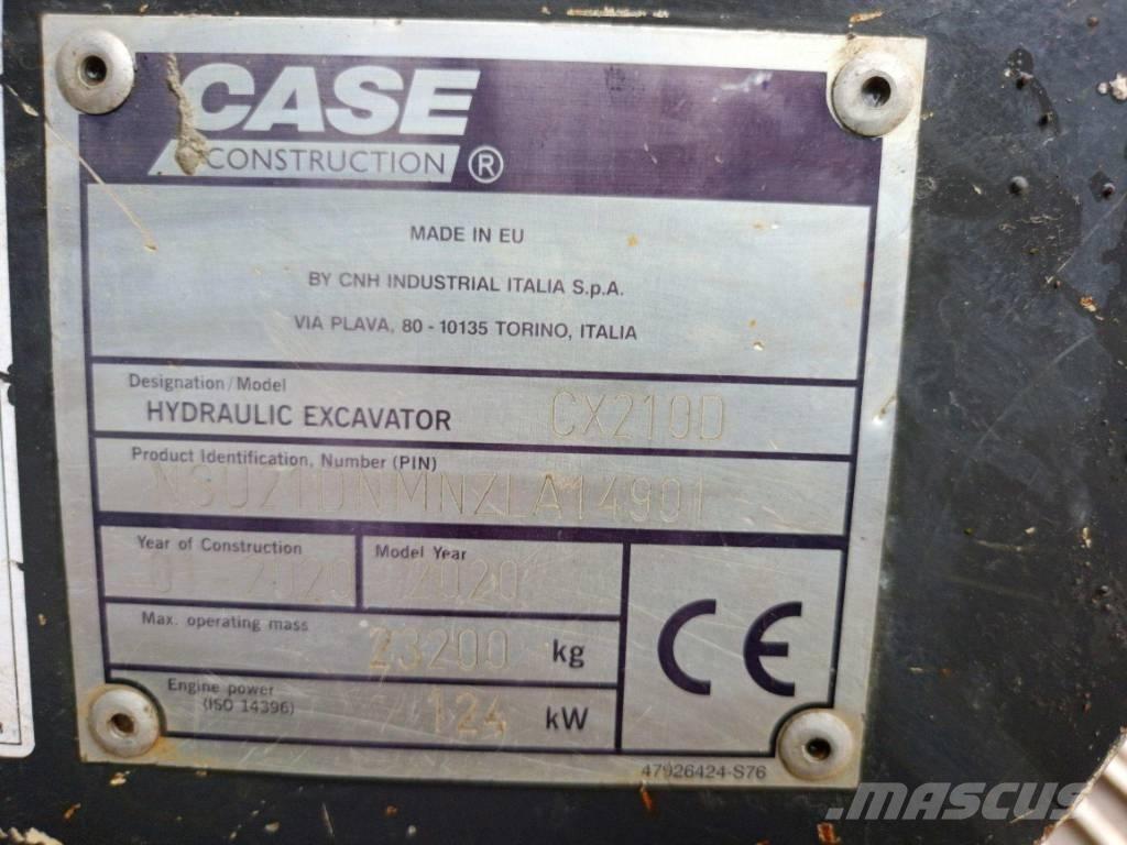 CASE CX 210 D Kāpurķēžu ekskavatori