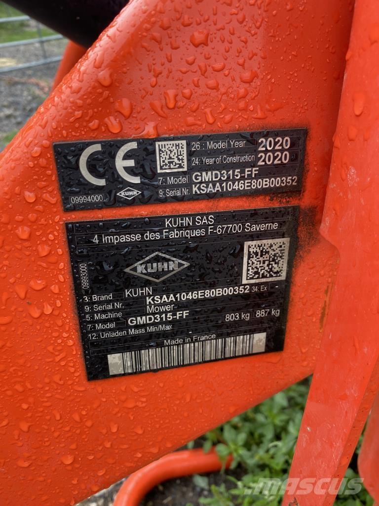 Kuhn GMD315FF Pļaujmašīnas