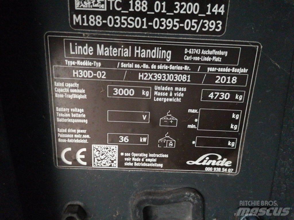 Linde H30D-02 Tehnika ar dīzeļa dzinēju